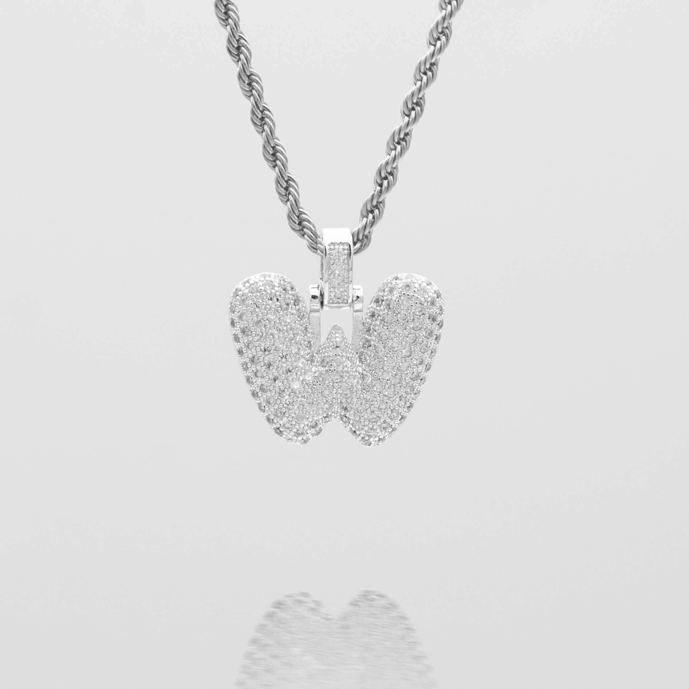 ICY Bubble Letter Initial Necklace