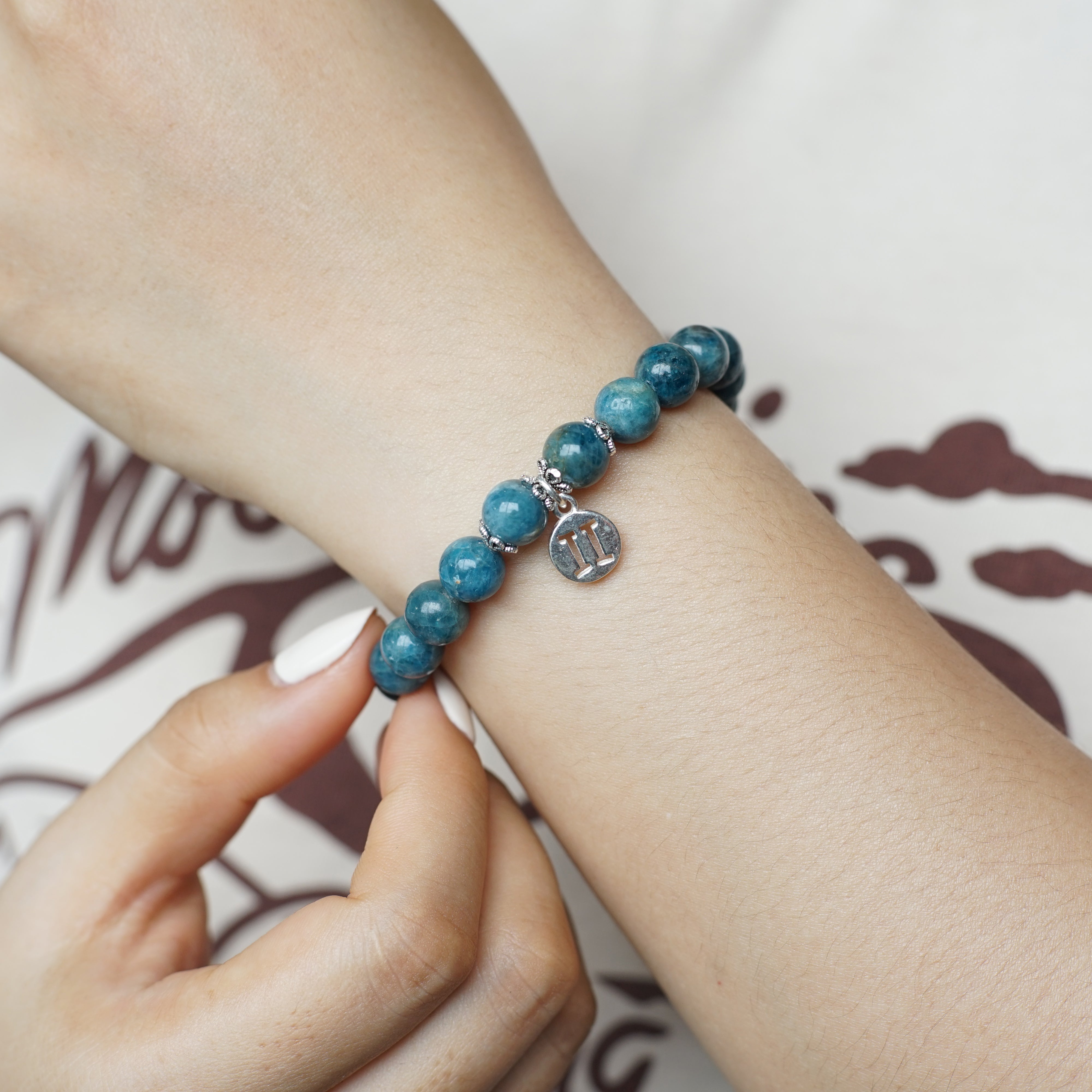 Gemini Zodiac Sign - Apatite Gemstone Bracelet