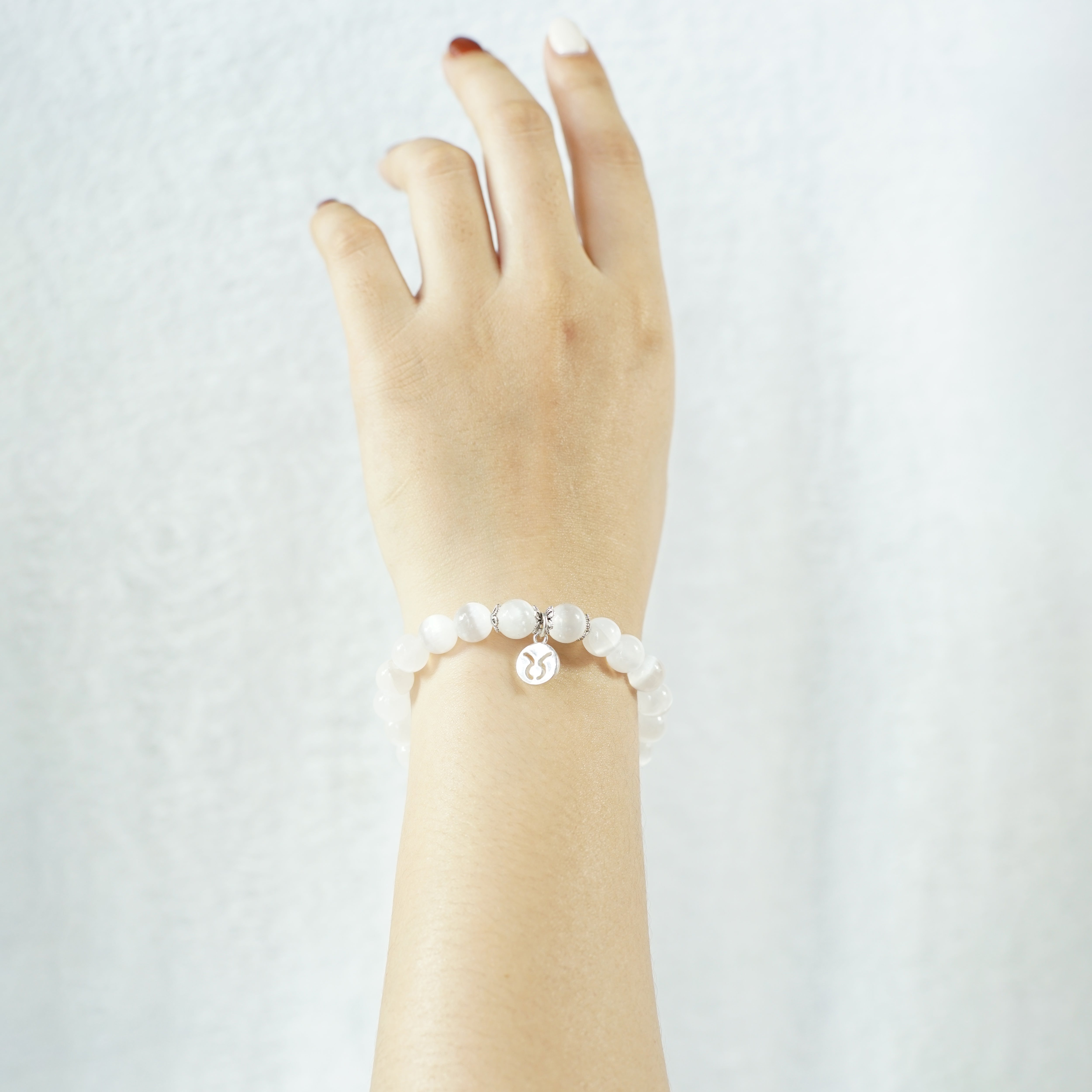 Taurus Zodiac Sign - Selenite Gemstone Bracelet