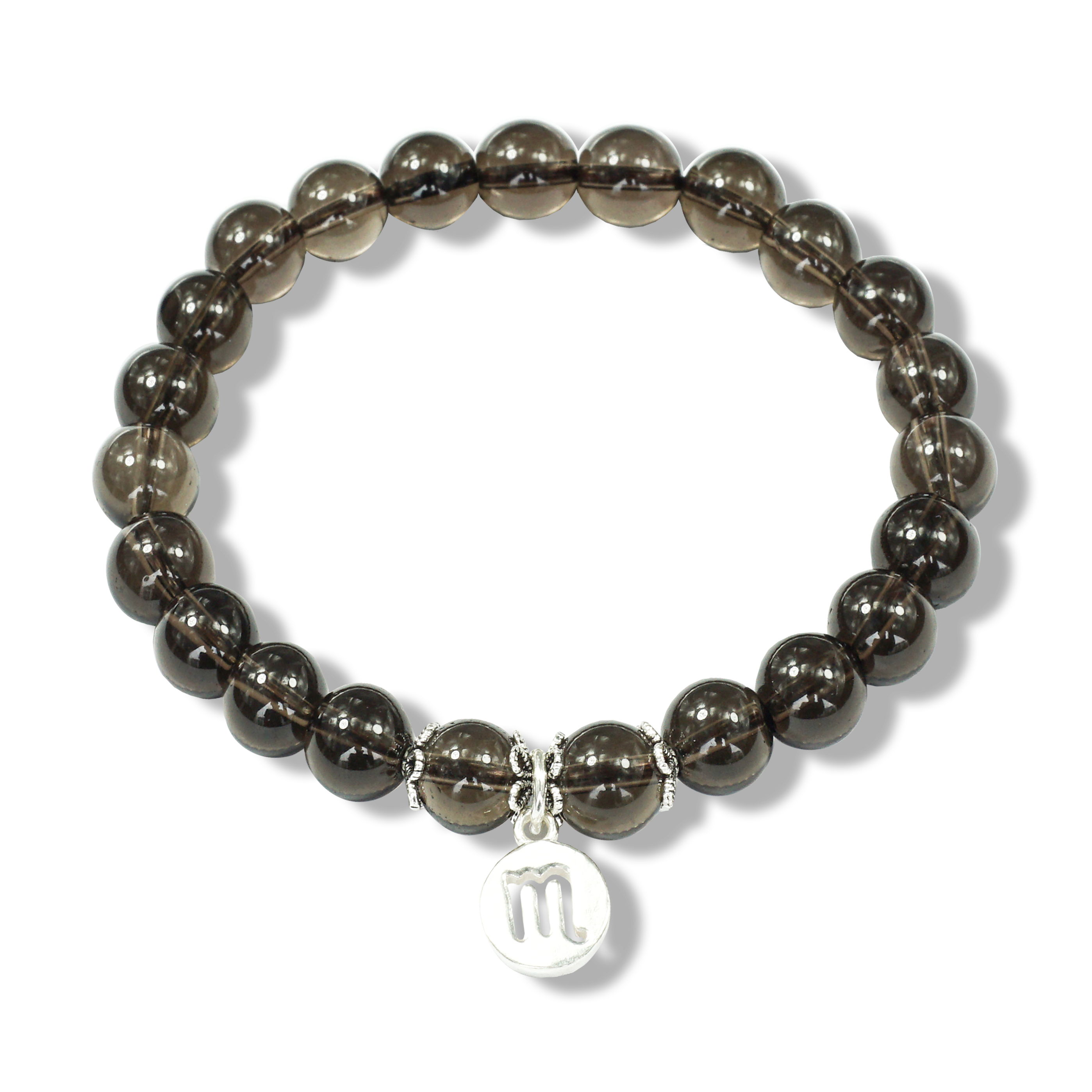 Scorpio Zodiac Sign - Smoky Quartz Gemstone Bracelet