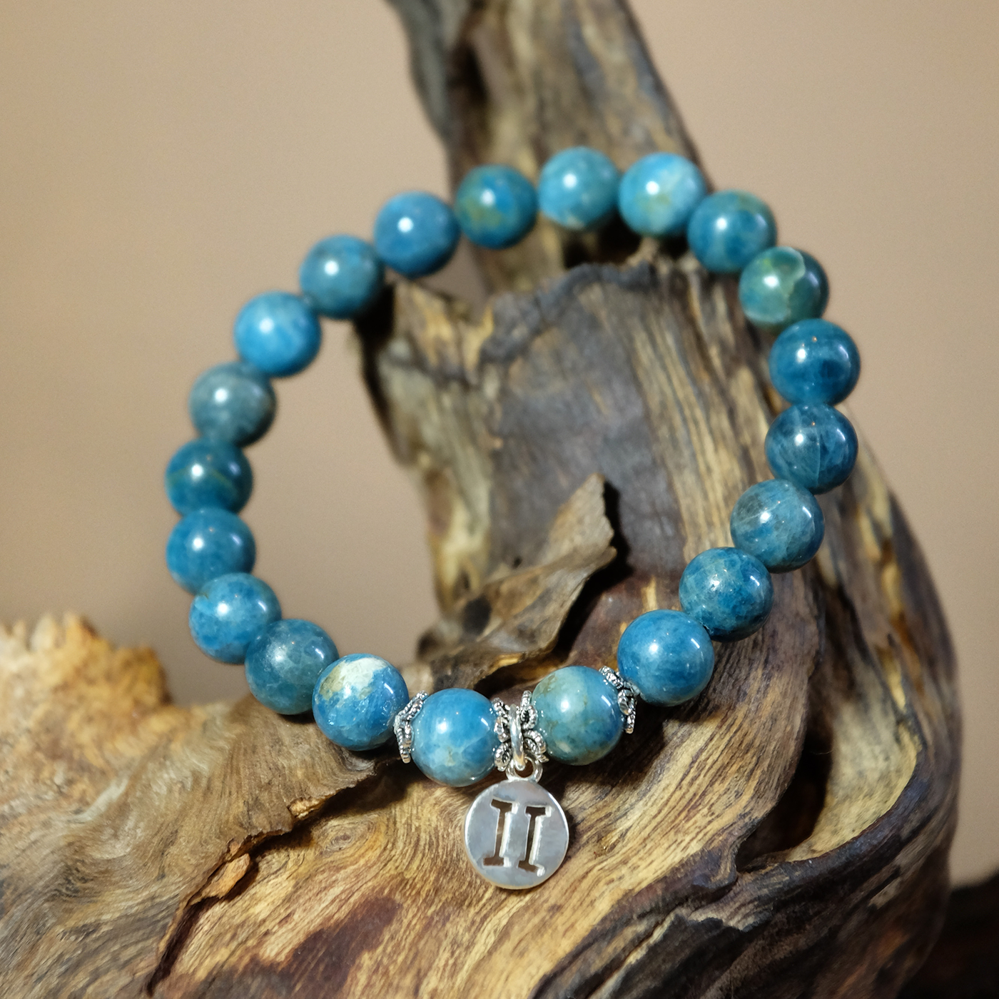 Gemini Zodiac Sign - Apatite Gemstone Bracelet