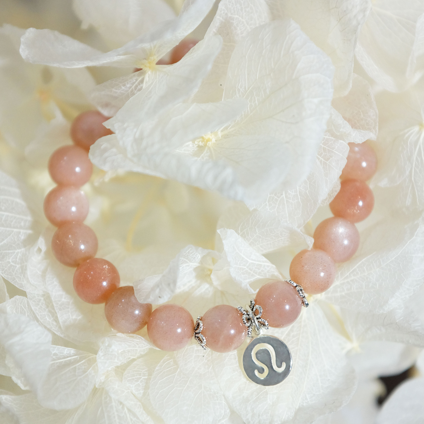 Leo Zodiac Sign - Sunstone Gemstone Bracelet