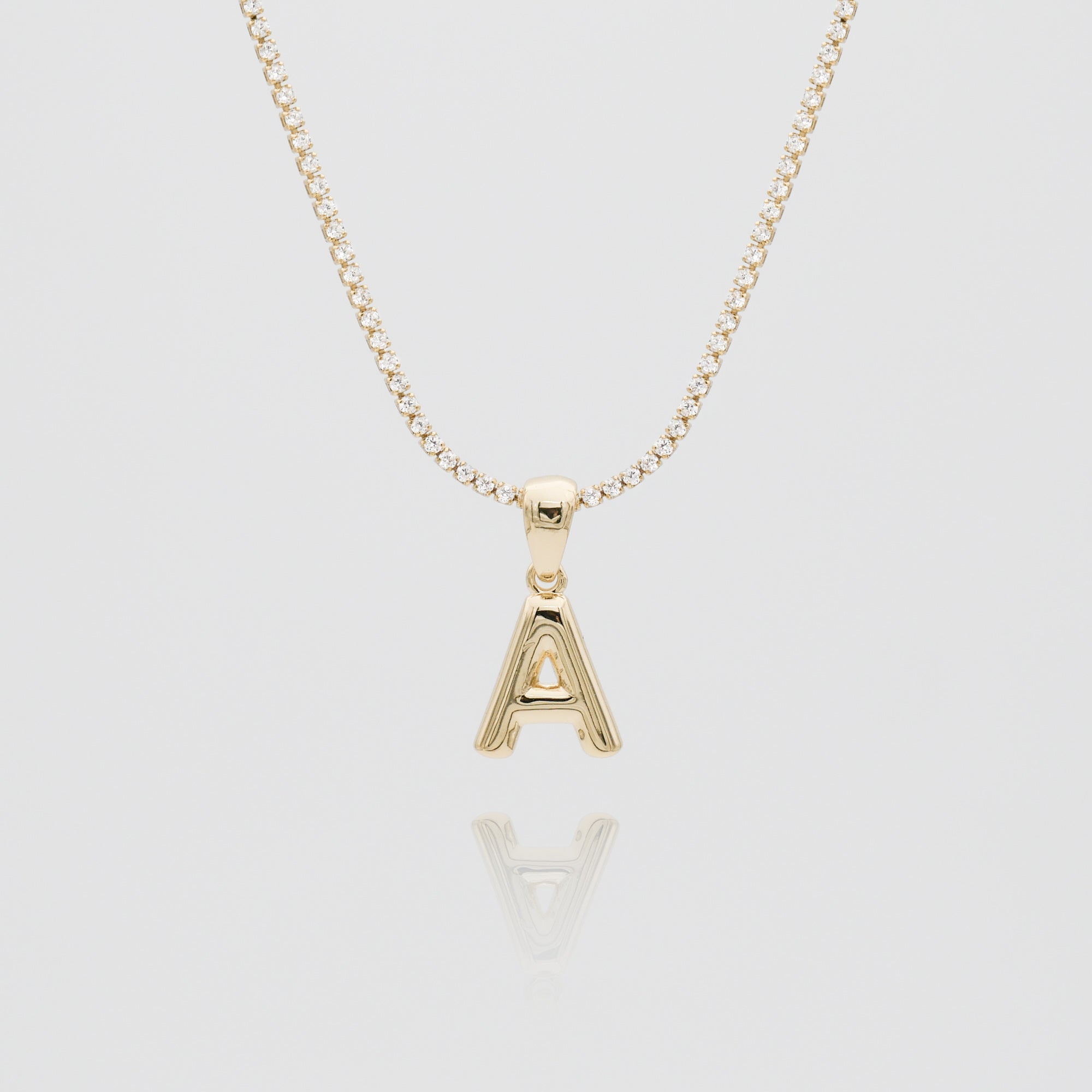 Mini Bubble Initial Necklace