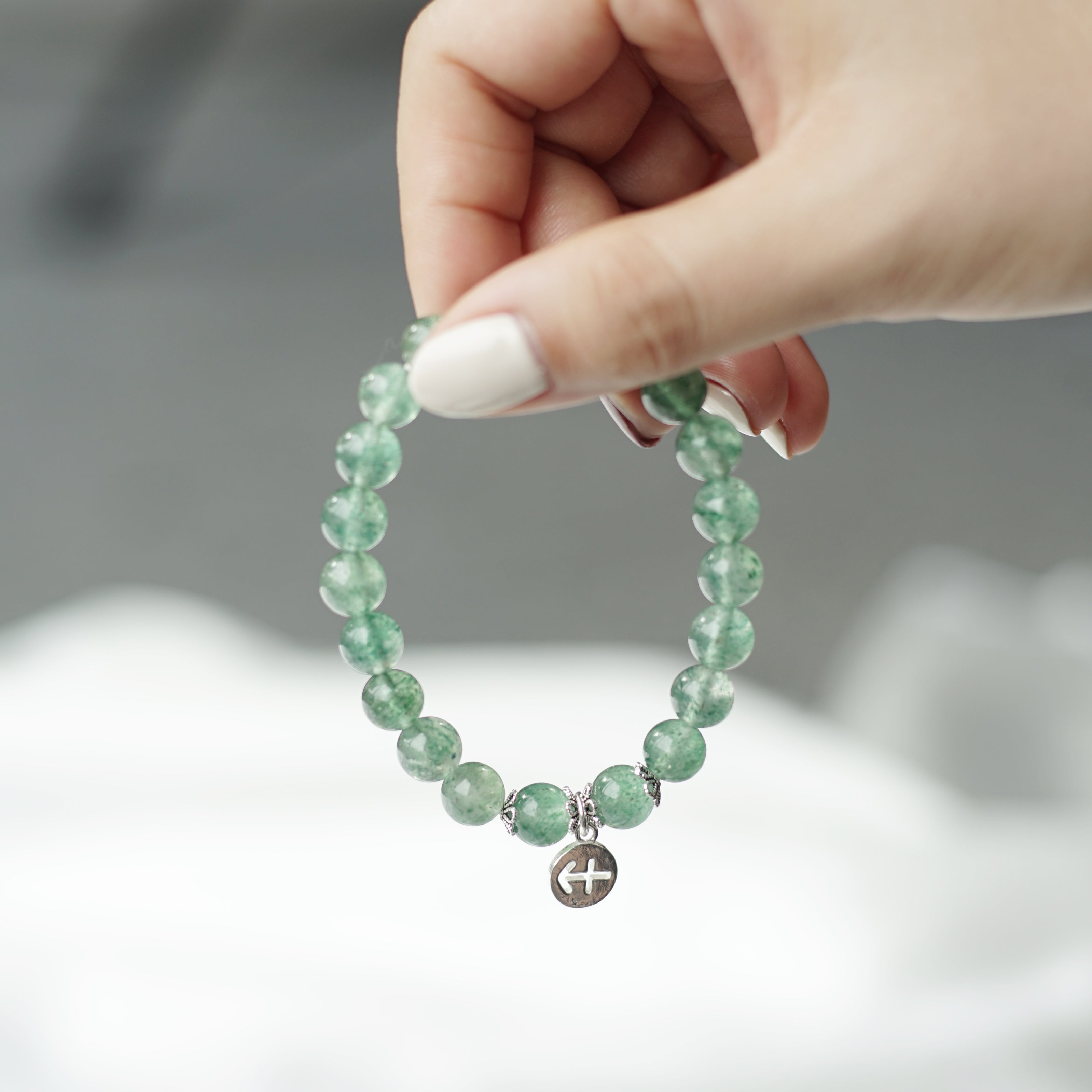 Sagittarius Zodiac Sign - Green Quartz Gemstone Bracelet