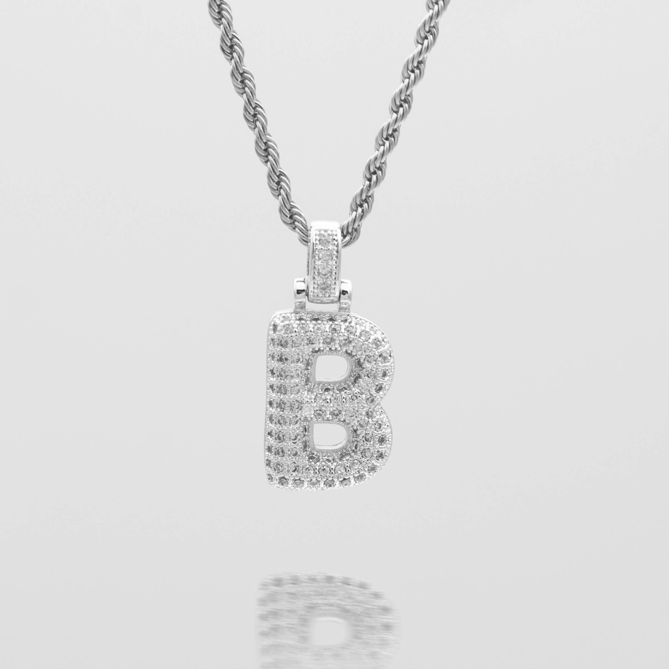 ICY Bubble Letter Initial Necklace